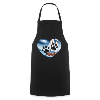 Segeln Segelsport Hund Segler Segelschiff Hunde - Kochschürze - Schwarz - Vorne - AI Model Male 185 dark (185cm)