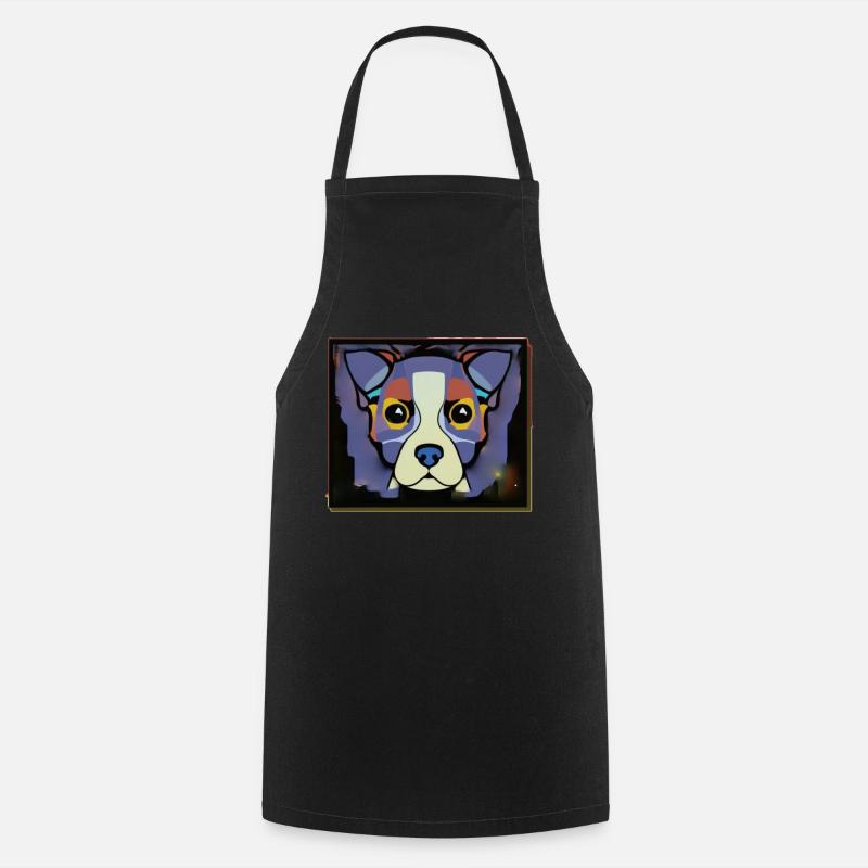 dog night - Cooking Apron - black