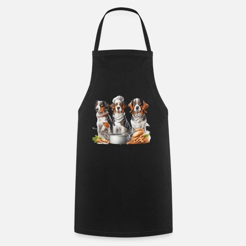 chiens chefs cuisiniers - Tablier de cuisine - noir