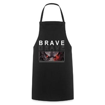 BRAVE - Fenrir Wolf - Tablier de cuisine - noir - Devant - AI Model Male 185 dark (185cm)