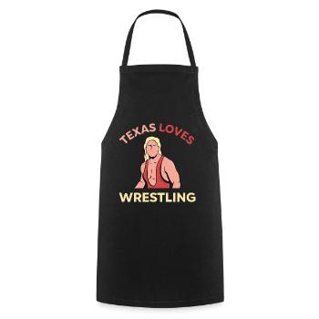 Conception de lutte au Texas pour les fiers fans du Texas - Tablier de cuisine - noir - Devant - AI Model Male 185 dark (185cm)