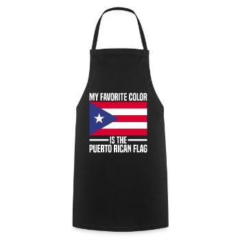 Puerto Rico Flagge | Puerto Ricaner Geschenkideen - Kochschürze - Schwarz - Vorne - AI Model Male 185 dark (185cm)