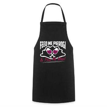 Feed Me Pierogi & Pour Me Wine Polska Food Polish - Tablier de cuisine - noir - Devant - AI Model Male 185 dark (185cm)