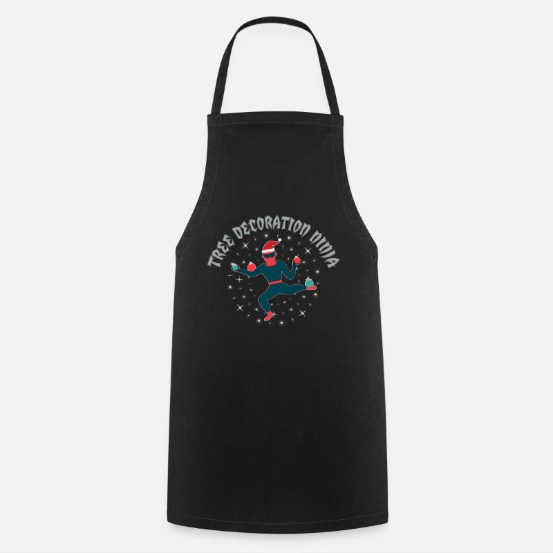 Tree Deoration Ninja - Cooking Apron - black