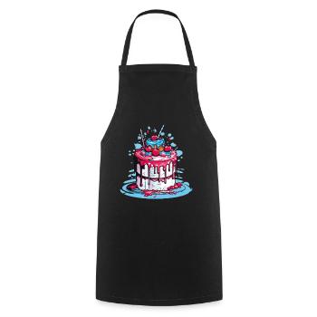Gâteau gâteau pâtisserie boulanger reine de la pâtisserie fée de la pâtisserie - Tablier de cuisine - noir - Devant - AI Model Male 185 dark (185cm)