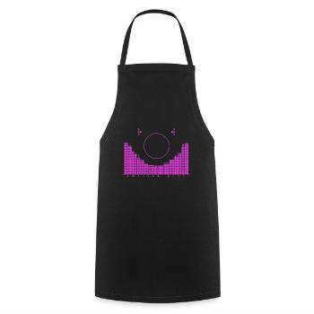 SmilingCity - lila Version - Kochschürze - Schwarz - Vorne - AI Model Male 185 dark (185cm)