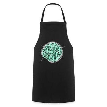 Drôle de sport d’hiver volley-ball frein à disque chats - Tablier de cuisine - noir - Devant - AI Model Male 185 dark (185cm)