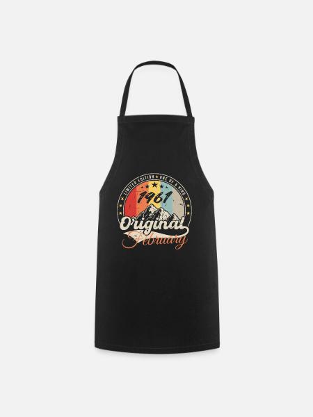Anniversaire Cadeau Février 1961 Millésime 63 Ans - Tablier de cuisine - noir