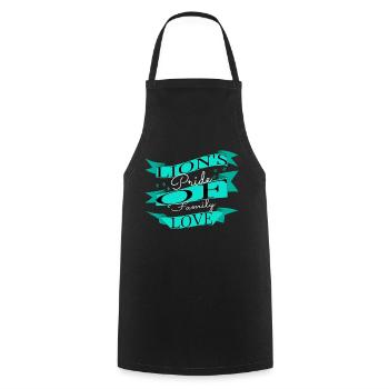 awesome quality time lion pride dynamics - Cooking Apron - black - Front - AI Model Male 185 dark (185cm)
