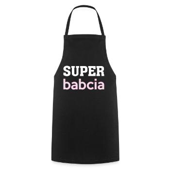 Super Babcia Poland Grandma Polska Polish - Cooking Apron - black - Front - AI Model Male 185 dark (185cm)