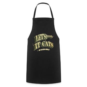 Cat Cute Cats Cool Happy Cat Toys Bday Awesome - Cooking Apron - black - Front - AI Model Male 185 dark (185cm)