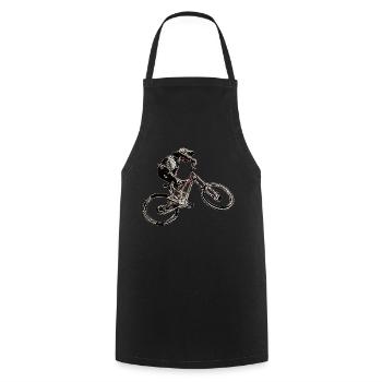 vtt descente - Tablier de cuisine - noir - Devant - AI Model Male 185 dark (185cm)