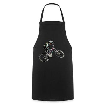 vtt descente - Tablier de cuisine - noir - Devant - AI Model Male 185 dark (185cm)