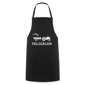 Tractor Feldjäger Village Child Farm Country Egg - Cooking Apron - black - Front - AI Model Male 185 dark (185cm)