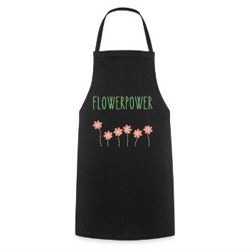 Le pouvoir des fleurs - Tablier de cuisine - noir - Devant - AI Model Male 185 dark (185cm)