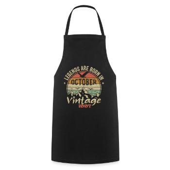 Awesome Since October 1997 - October 1997 Gift - Cooking Apron - black - Front - AI Model Male 185 dark (185cm)