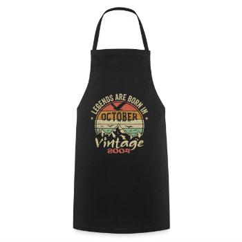 Awesome Since October 2004 - October 2004 Gift - Cooking Apron - black - Front - AI Model Male 185 dark (185cm)