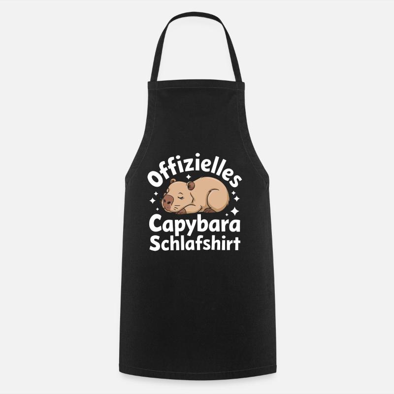 Capybara Capybara Animal rongeur - Tablier de cuisine - noir