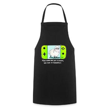 Wolly Sheepling the Handheld - Cooking Apron - black - Front - AI Model Male 185 dark (185cm)