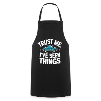 Alien UFO Aliens Außerirdischer - Cooking Apron - black - Front - AI Model Male 185 dark (185cm)