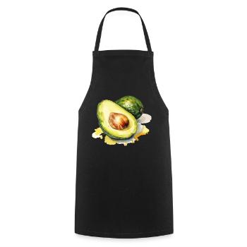Avocado 2 - Cooking Apron - black - Front - AI Model Male 185 dark (185cm)