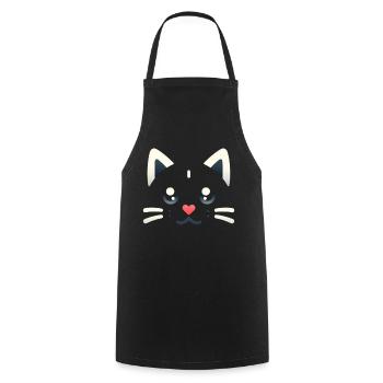 Kawaii Kittens, Pets - Cooking Apron - black - Front - AI Model Male 185 dark (185cm)
