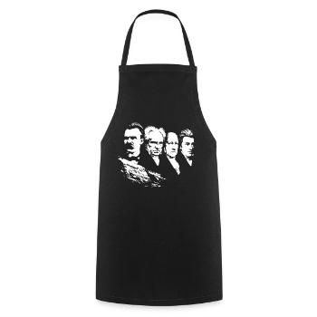 Four great modern philosophers - Cooking Apron - black - Front - AI Model Male 185 dark (185cm)