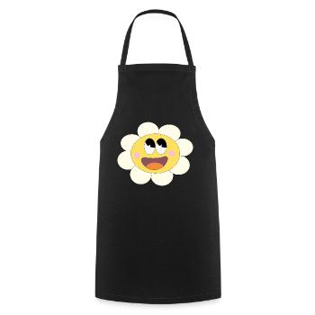 Jolie petite fleur ! - Tablier de cuisine - noir - Devant - AI Model Male 185 dark (185cm)