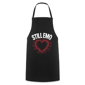 Still emo! Goth Emo Alternative Aesthetic - Cooking Apron - black - Front - AI Model Male 185 dark (185cm)