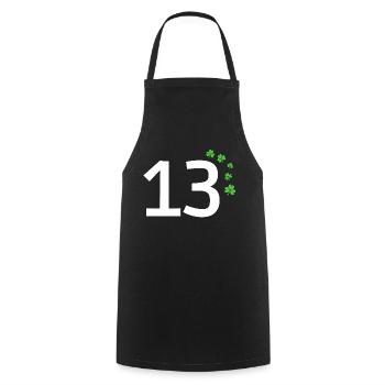 13 - Cooking Apron - black - Front - AI Model Male 185 dark (185cm)