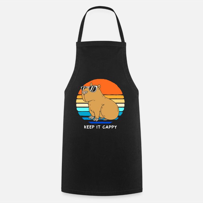 Capybara Capibara - Kochschürze - Schwarz