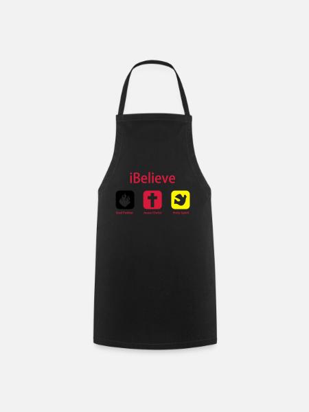 iBelieve - Jesus Shirt (UK) - Kochschürze - Schwarz