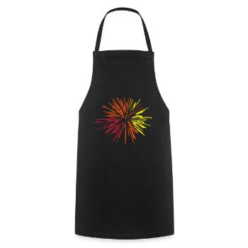 feu artifice - Tablier de cuisine - noir - Devant - AI Model Male 185 dark (185cm)