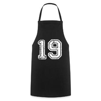 19 - Cooking Apron - black - Front - AI Model Male 185 dark (185cm)
