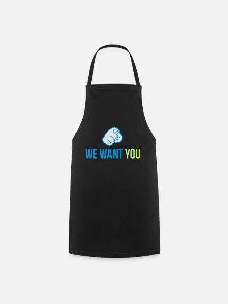 we want you - Kochschürze - Schwarz