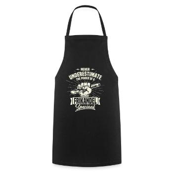 frikandel special - Cooking Apron - black - Front - AI Model Male 185 dark (185cm)