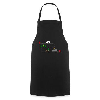 camper - Cooking Apron - black - Front - AI Model Male 185 dark (185cm)
