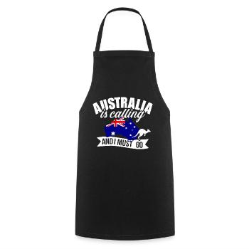 Australie - Tablier de cuisine - noir - Devant - AI Model Male 185 dark (185cm)