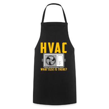 HVAC Saying Gift Calling Technician Fitter - Cooking Apron - black - Front - AI Model Male 185 dark (185cm)