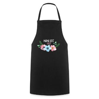 Mama seit 2023 Spruch Geschenk zur Geburt - Kochschürze - Schwarz - Vorne - AI Model Male 185 dark (185cm)