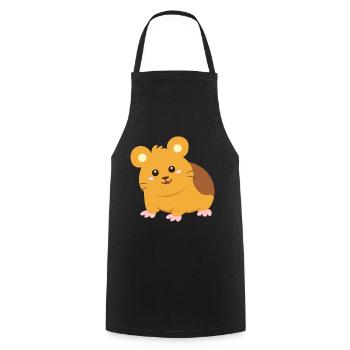 Hamster - Cooking Apron - black - Front - AI Model Male 185 dark (185cm)