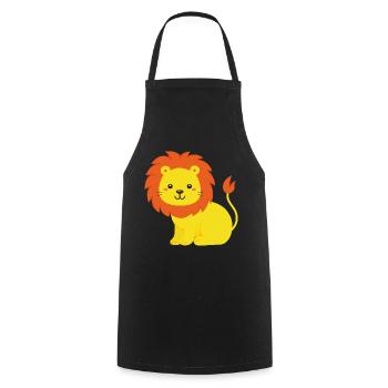 Lion - Tablier de cuisine - noir - Devant - AI Model Male 185 dark (185cm)