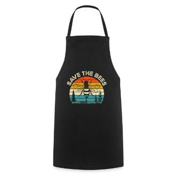 Save The Bees, Save The Bees Shirt, amoureux des abeilles - Tablier de cuisine - noir - Devant - AI Model Male 185 dark (185cm)