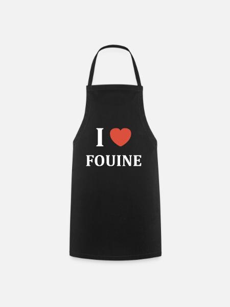 i love fouine - Tablier de cuisine - noir