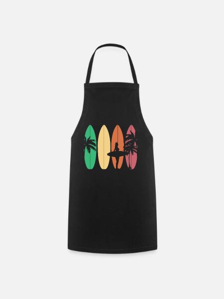 Surfing Surfboard Surfer Geschenksidee - Kochschürze - Schwarz