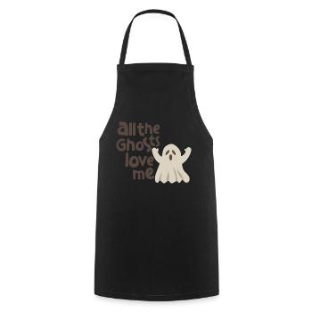 Halloween tous les fantômes m'aiment fantôme mignon - Tablier de cuisine - noir - Devant - AI Model Male 185 dark (185cm)
