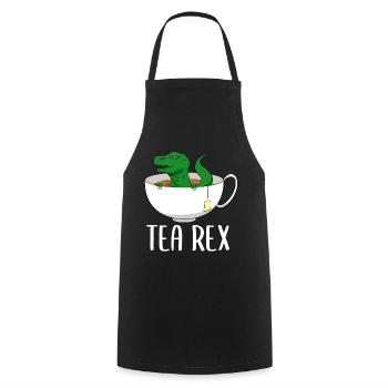 Thé Rex Tyrannosaurus Dinosaure Dino - Tablier de cuisine - noir - Devant - AI Model Male 185 dark (185cm)