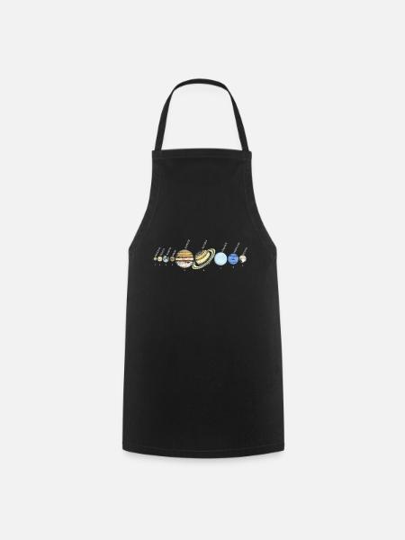 Système solaire Planètes astrophysiques, Système solaire - Tablier de cuisine - noir