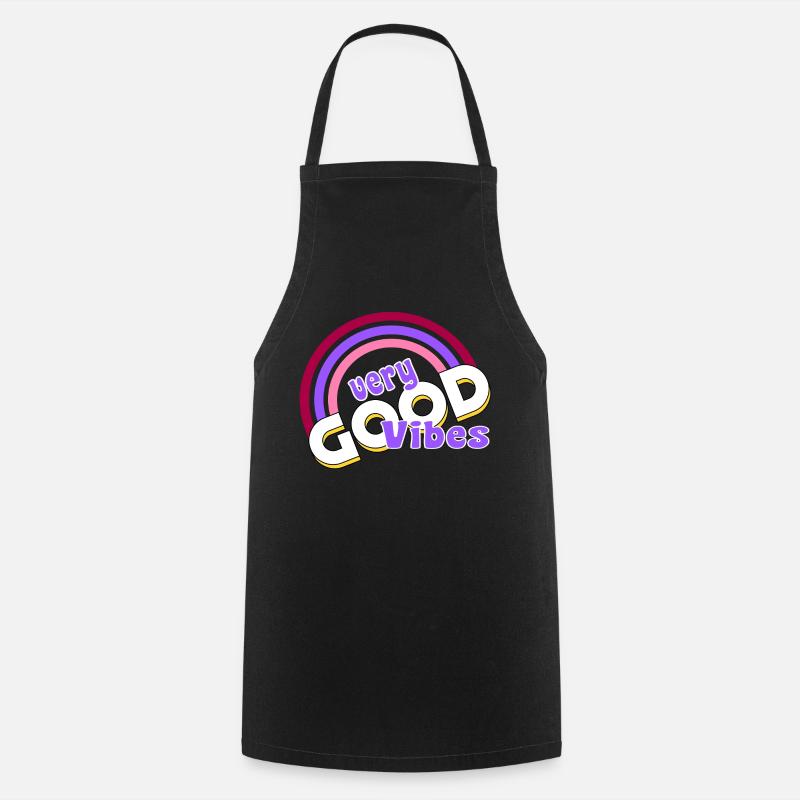 good vibes Regenbogen - Kochschürze - Schwarz