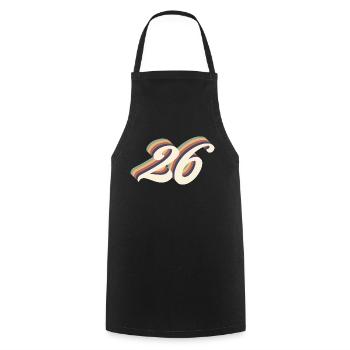 26th anniversary vintage - Cooking Apron - black - Front - AI Model Male 185 dark (185cm)